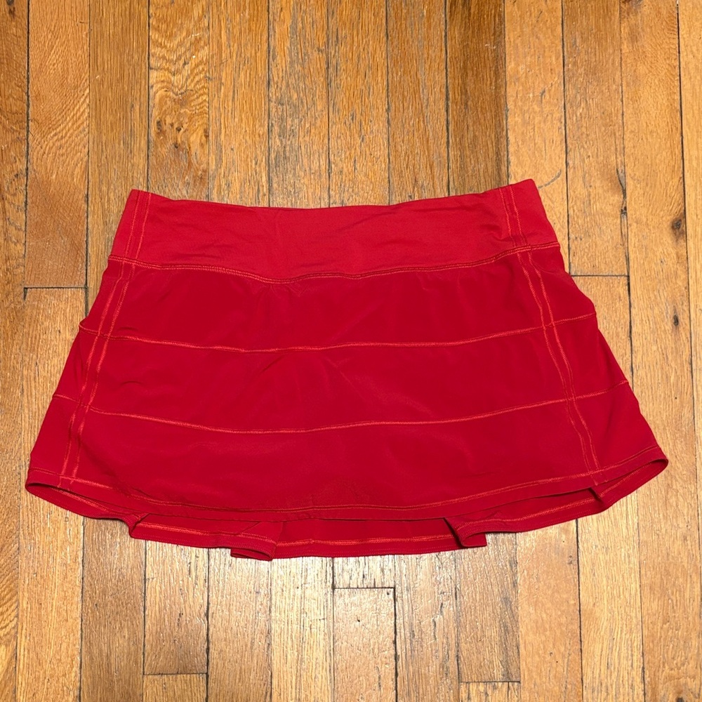 Lululemon Red Athletic Pleated Skort